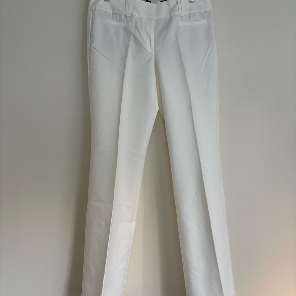 NEW! TAGS! Ann Taylor Signature Winter White Pants Boot Leg Gentle Stretch Sz 4 - Picture 3 of 6